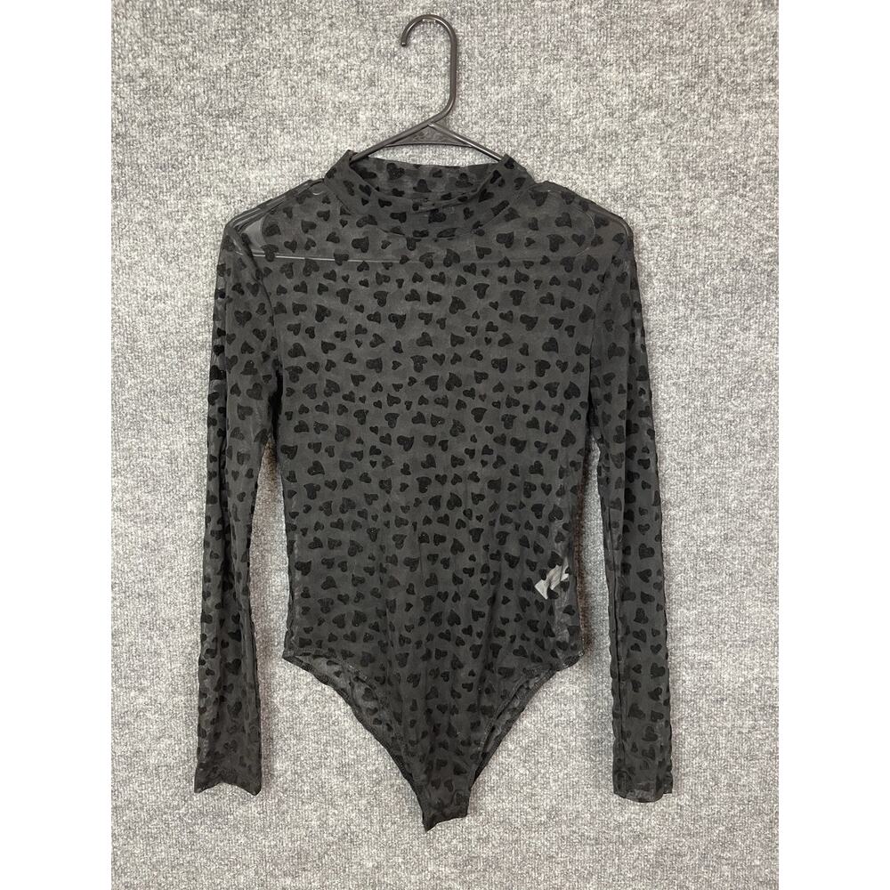 A love Story Sheer Body Suit Women's Size Small Velvet Hearts